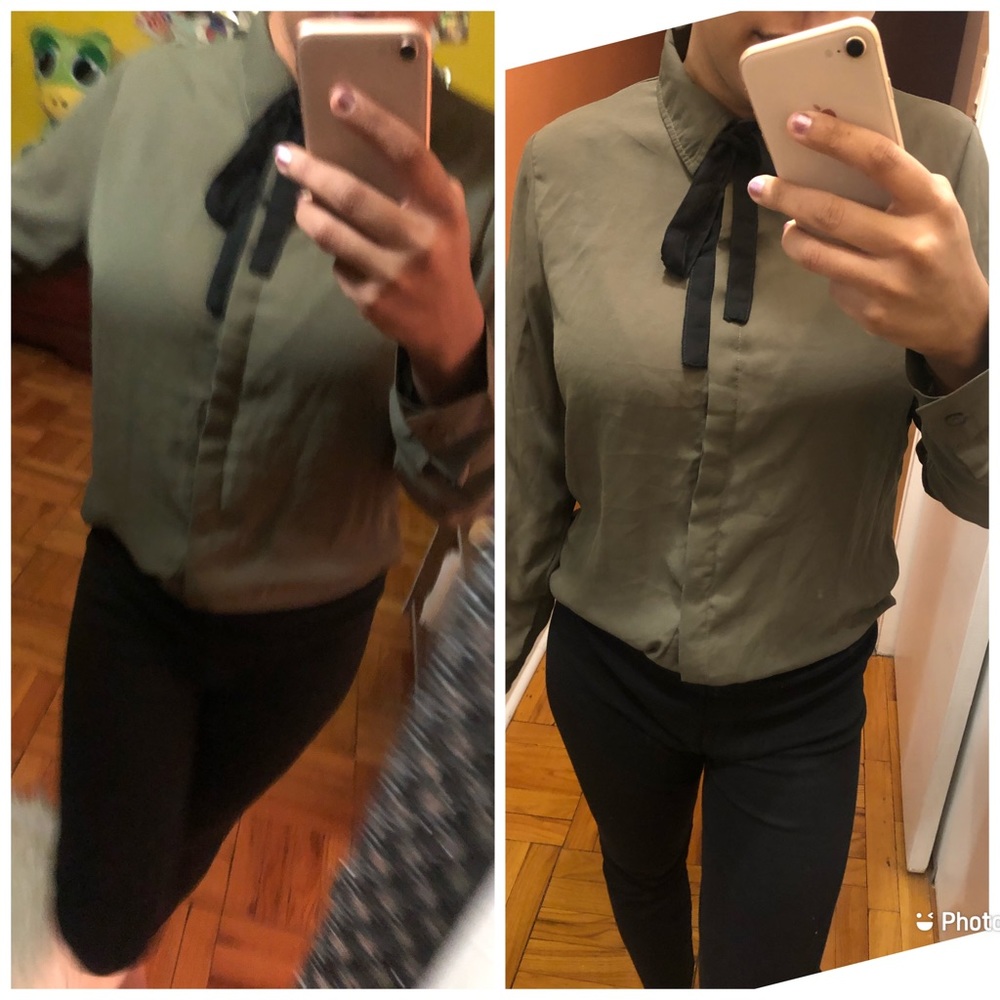 Button Down Blouse Medium - image 1